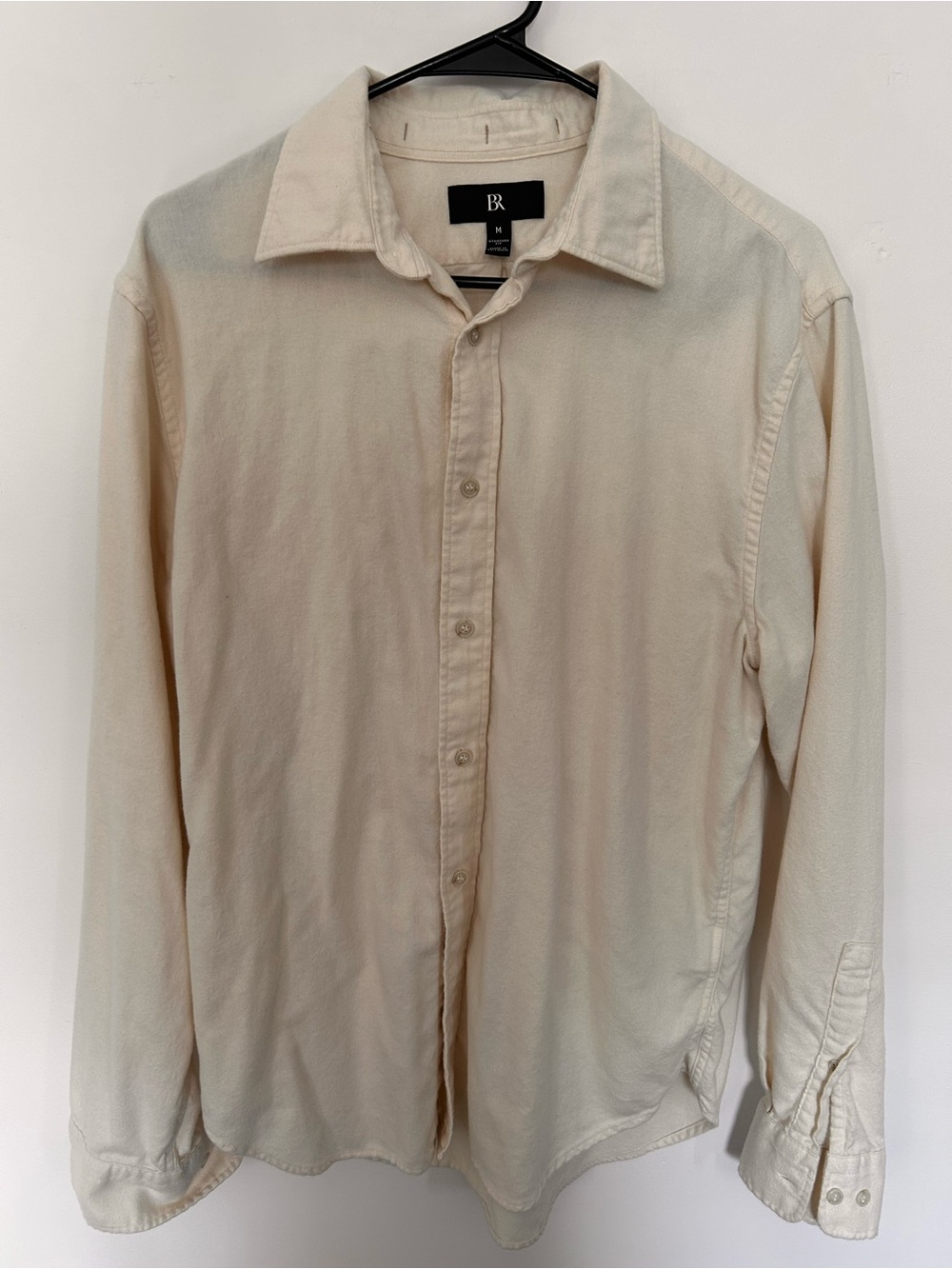 Banana Republic Cream Button-Down Long Sleeve Shirt